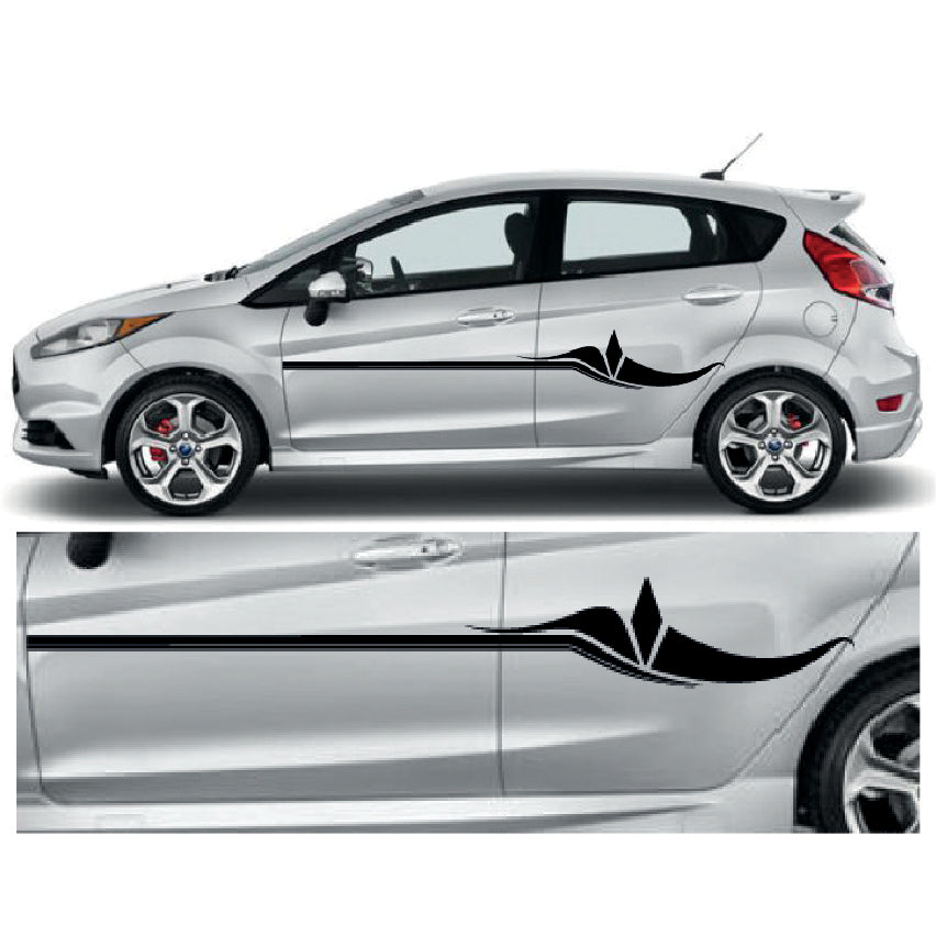 23CSG078 Car Side Graphics X 2 1500mm x 200mm Will Fit Any Car Van Universal Stickers Decals