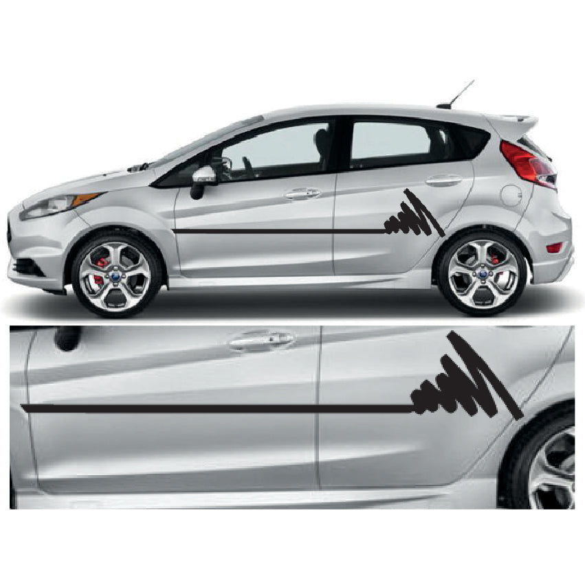 23CSG079 Car Side Graphics X 2 1500mm x 271mm Will Fit Any Car Van Universal Stickers Decals