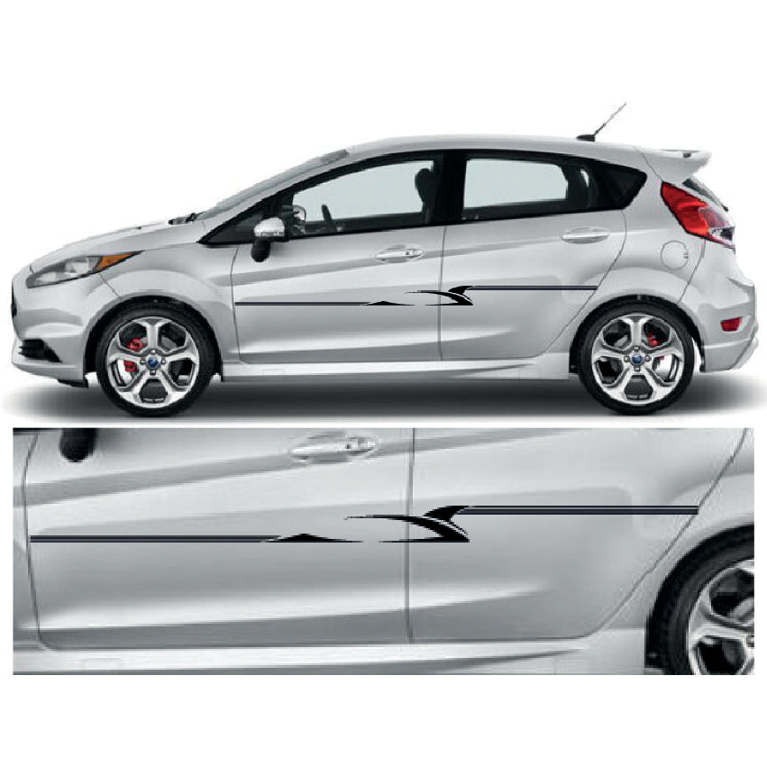 23CSG085 Car Side Graphics X 2 1500mm x 82mm Will Fit Any Car Van Universal Stickers Decals