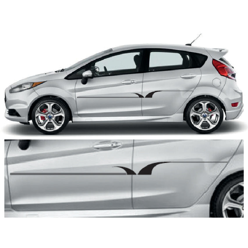 23CSG098 Car Side Graphics X 2 1500mm x 90mm Will Fit Any Car Van Universal Stickers Decals
