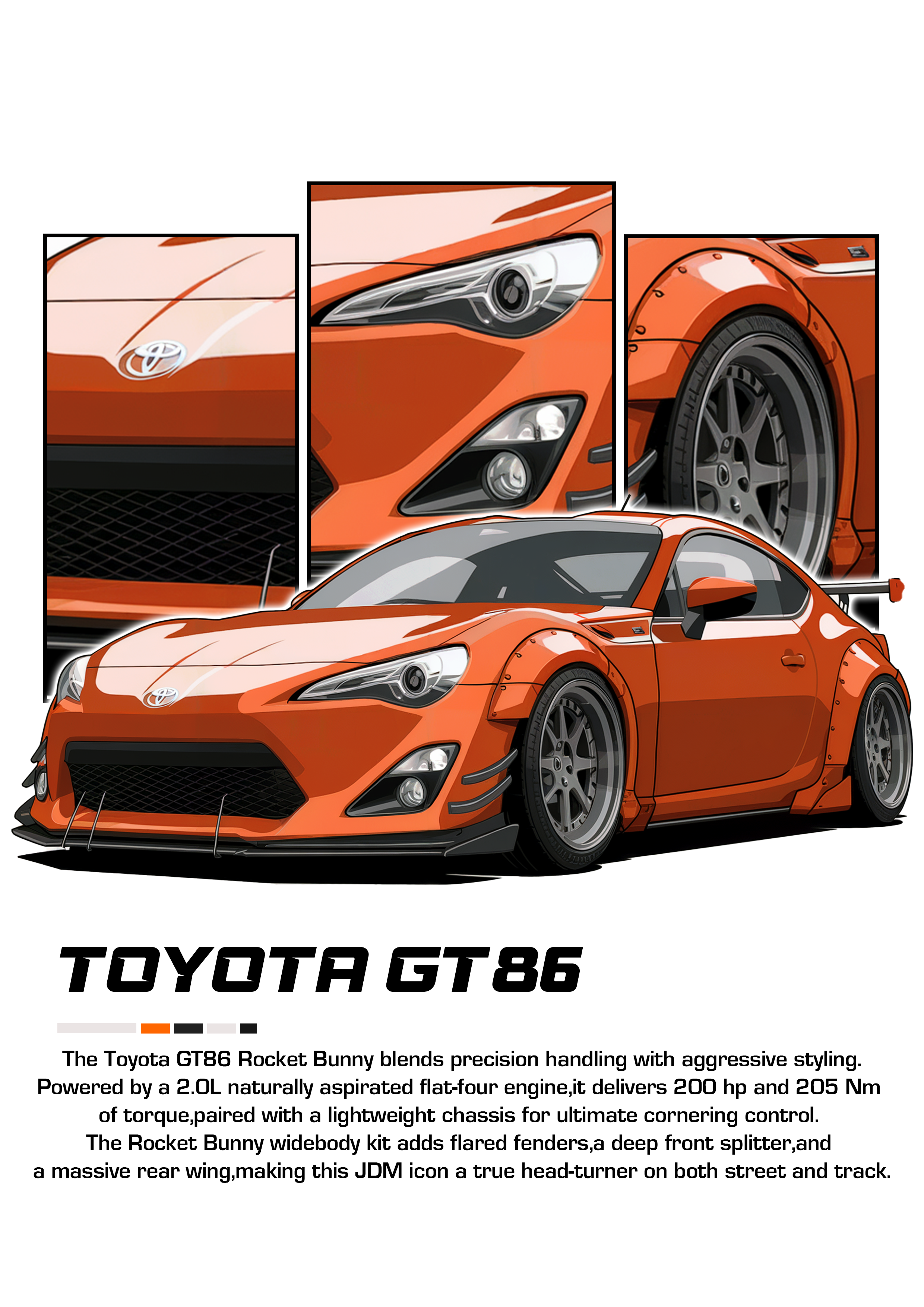 Car Poster Printed | Premium Waterproof & Tear Resistant Full Colour Posters