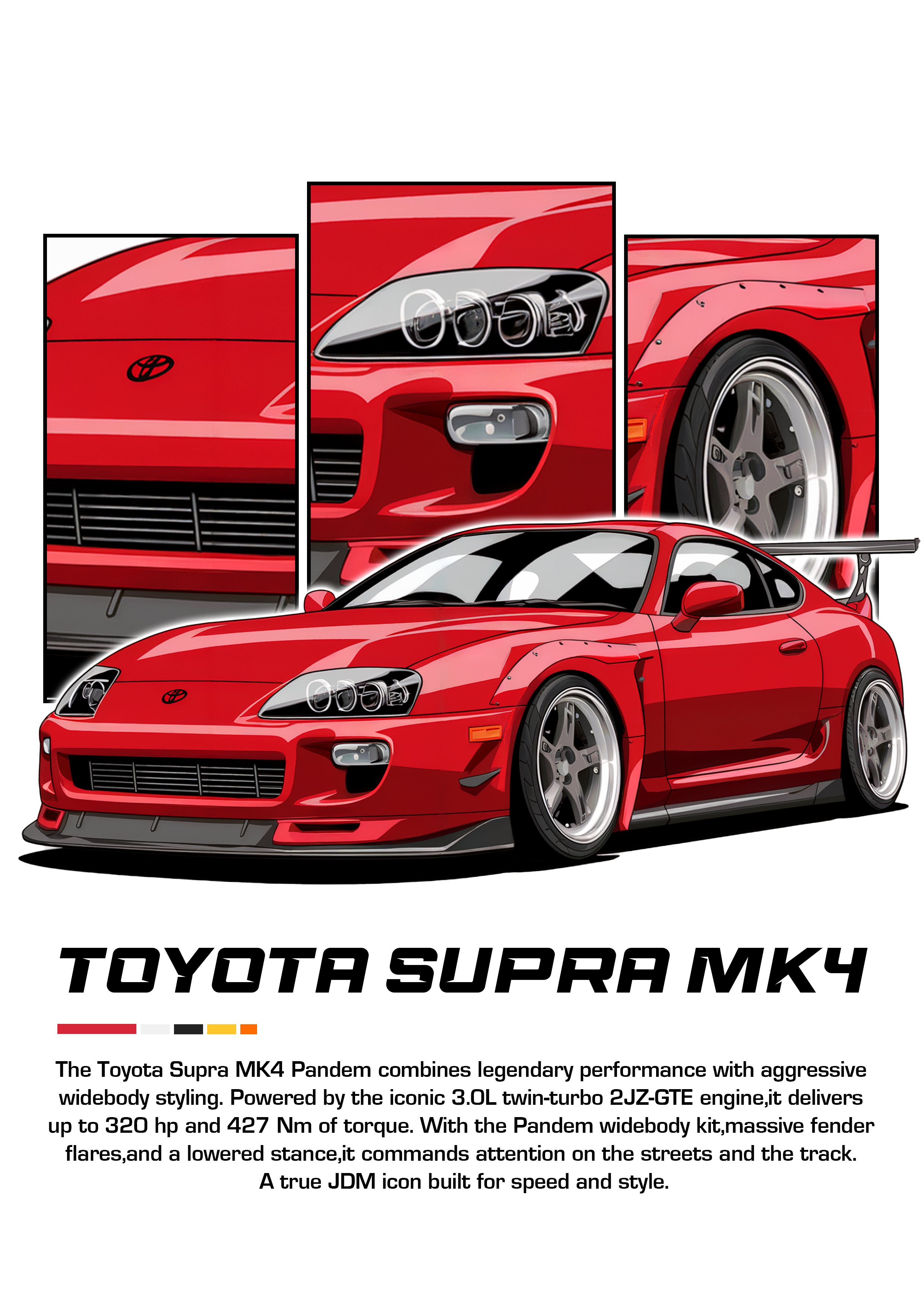 Car Poster Printed | Premium Waterproof & Tear Resistant Full Colour Posters