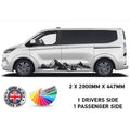 25CL03 Mountains Campervan Graphic Motorhomes And Campervans