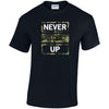 Never Give Up Cotton T-Shirt Available in Black Grey and White TM25CL10