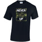 Never Give Up Cotton T-Shirt Available in Black Grey and White TM25CL10