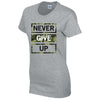 Never Give Up Cotton T-Shirt Available in Black Grey and White TF25CL10