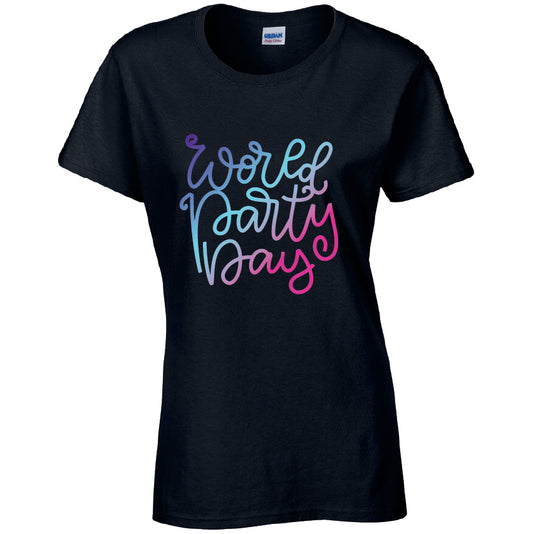 World Party Day T-Shirt Available in Black Grey and White TF25CL11