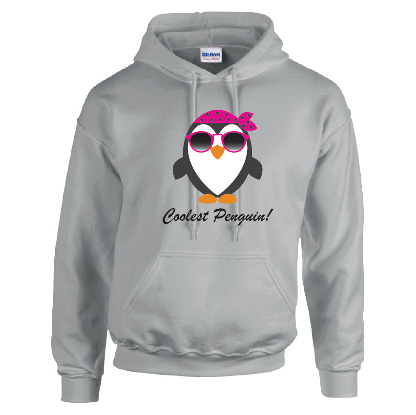 HCL12 Coolest Penguin Unisex Cotton Hoodie Various Sizes & Colours Available