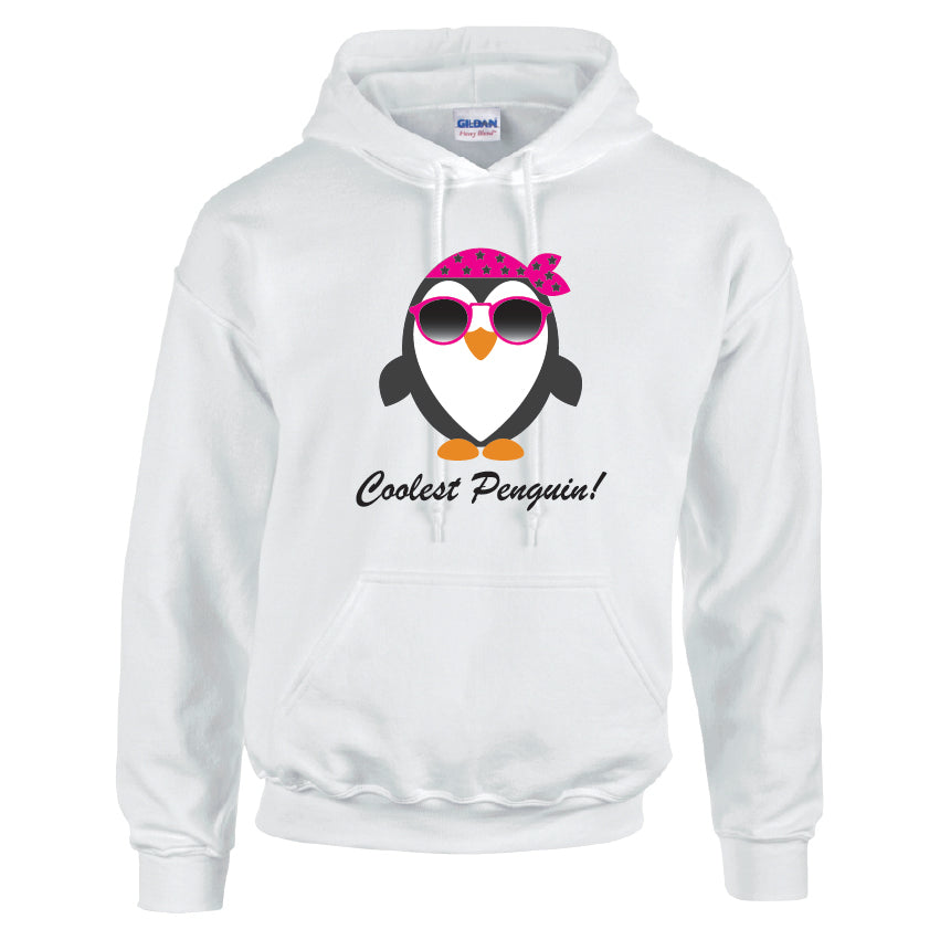 HCL12 Coolest Penguin Unisex Cotton Hoodie Various Sizes & Colours Available