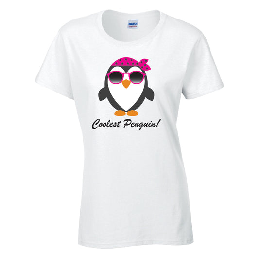 Coolest Penguin Cotton T-Shirt Available in Grey and White TF25CL12