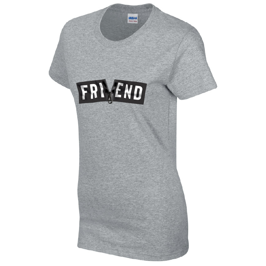 Friend Cotton T-Shirt Available in Grey and White TF25CL13