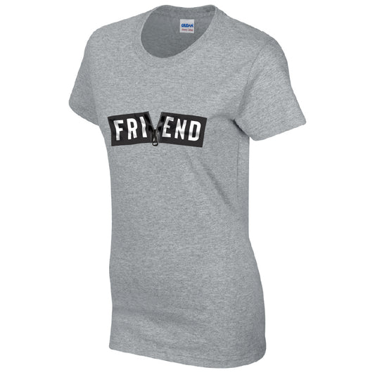 Friend Cotton T-Shirt Available in Grey and White TF25CL13