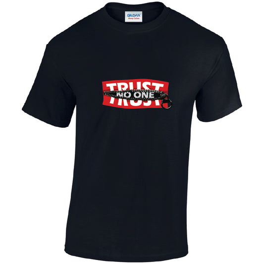 Trust No One Cotton T-Shirt Available in Black Grey and White TM25CL14