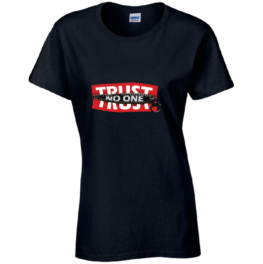Trust No One T-Shirt Available in Black Grey and White TF25CL14