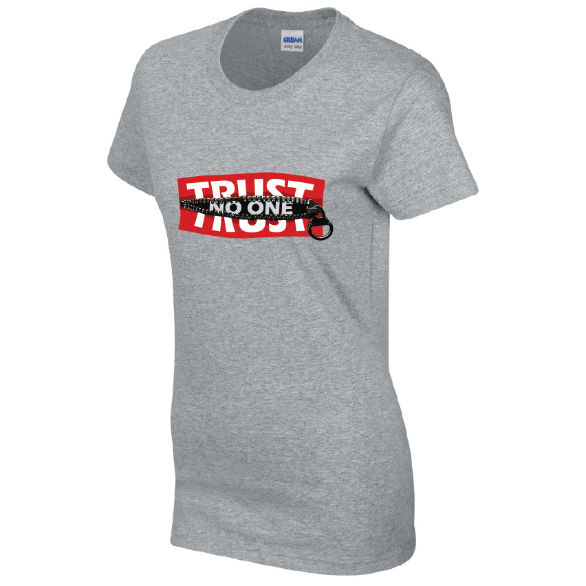 Trust No One T-Shirt Available in Black Grey and White TF25CL14