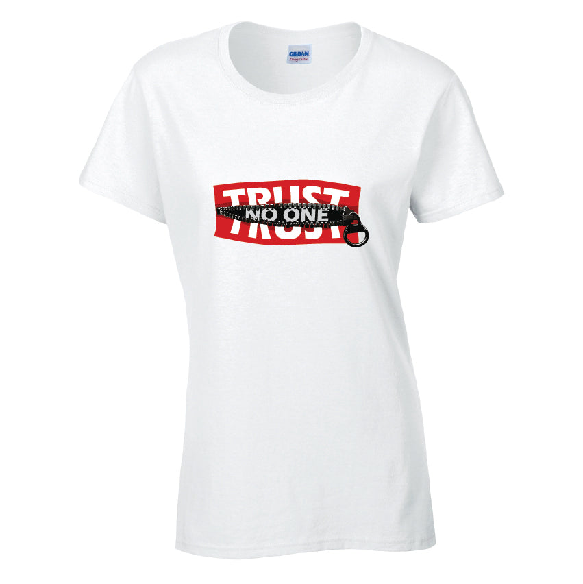 Trust No One T-Shirt Available in Black Grey and White TF25CL14
