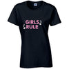 Girls Rule T-Shirt Available in Black Grey and White TF25CL15