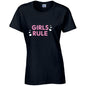 Girls Rule T-Shirt Available in Black Grey and White TF25CL15