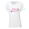 Girls Rule T-Shirt Available in Black Grey and White TF25CL15