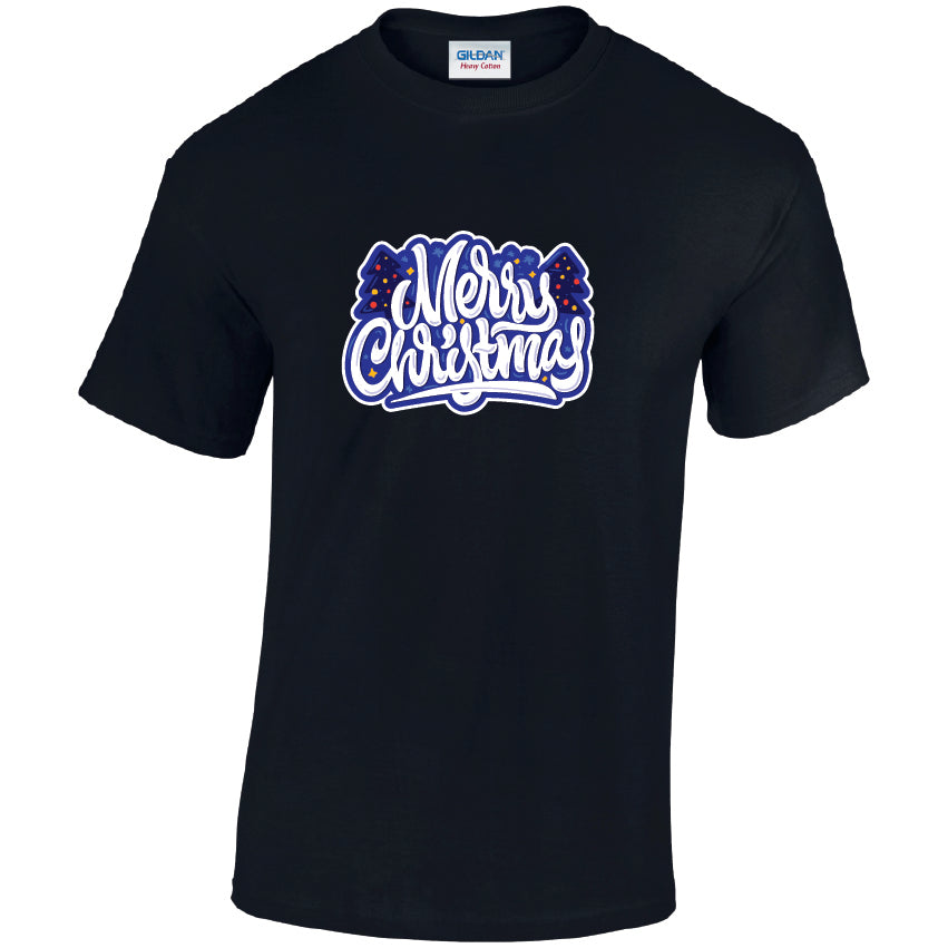 Merry Christmas Cotton T-Shirt Available in Black Grey and White TM25CL19