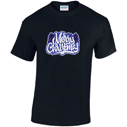 Merry Christmas Cotton T-Shirt Available in Black Grey and White TM25CL19