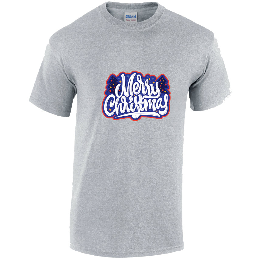 Merry Christmas Cotton T-Shirt Available in Black Grey and White TM25CL19