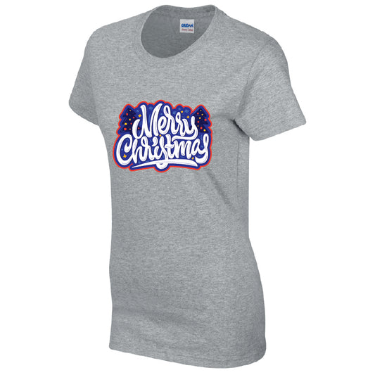 Merry Christmas T-Shirt Available in Black Grey and White TF25CL19