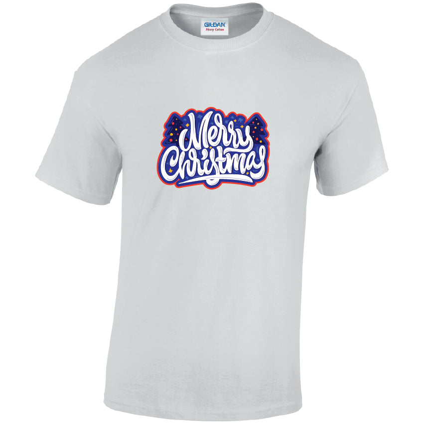Merry Christmas Cotton T-Shirt Available in Black Grey and White TM25CL19
