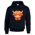 CL01 Highland Cow Unisex Cotton Hoodie Various Sizes & Colours Available