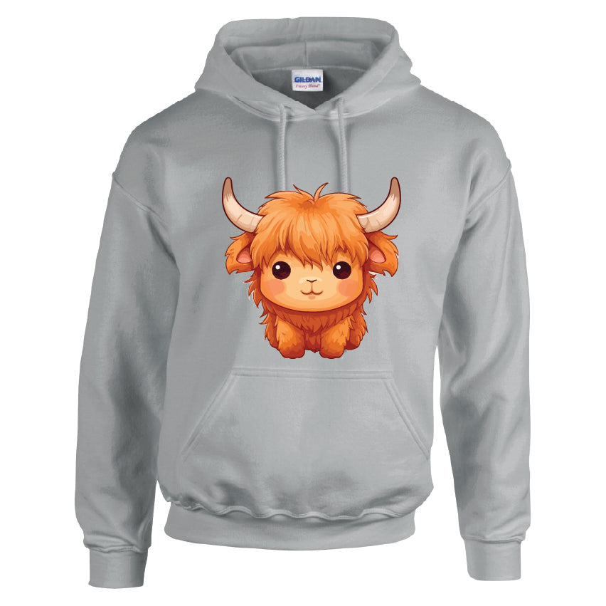 CL01 Highland Cow Unisex Cotton Hoodie Various Sizes & Colours Available
