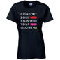 Comfort Zone Stunted Your Growth T-Shirt Available in Black Grey and White TF25CL22