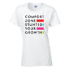 Comfort Zone Stunted Your Growth T-Shirt Available in Black Grey and White TF25CL22