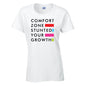 Comfort Zone Stunted Your Growth T-Shirt Available in Black Grey and White TF25CL22