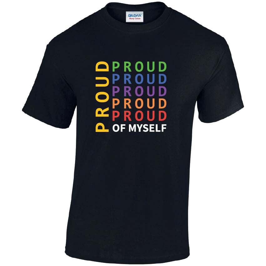 Proud Of My Self Cotton T-Shirt Available in Black Grey and White TM25CL23