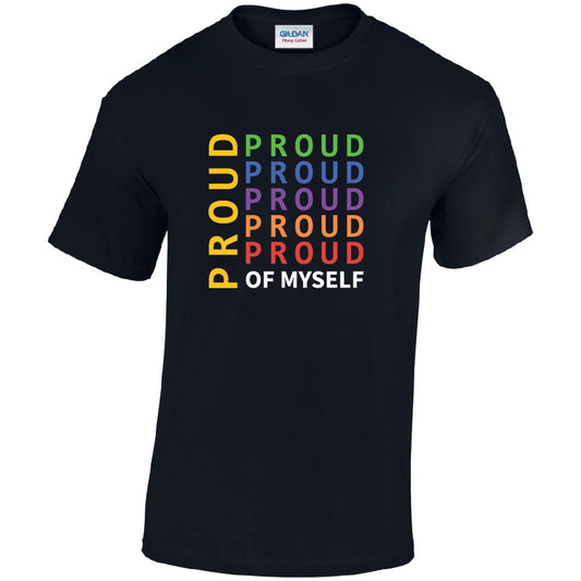 Proud Of My Self Cotton T-Shirt Available in Black Grey and White TM25CL23