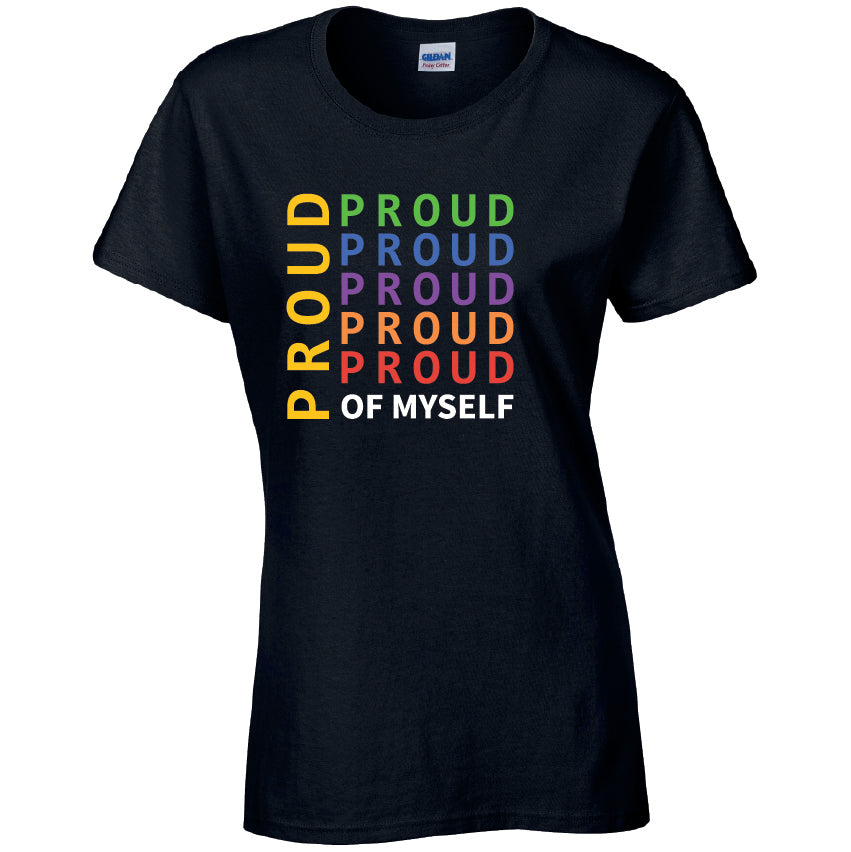 Proud Of Myself T-Shirt Available in Black Grey and White TF25CL23