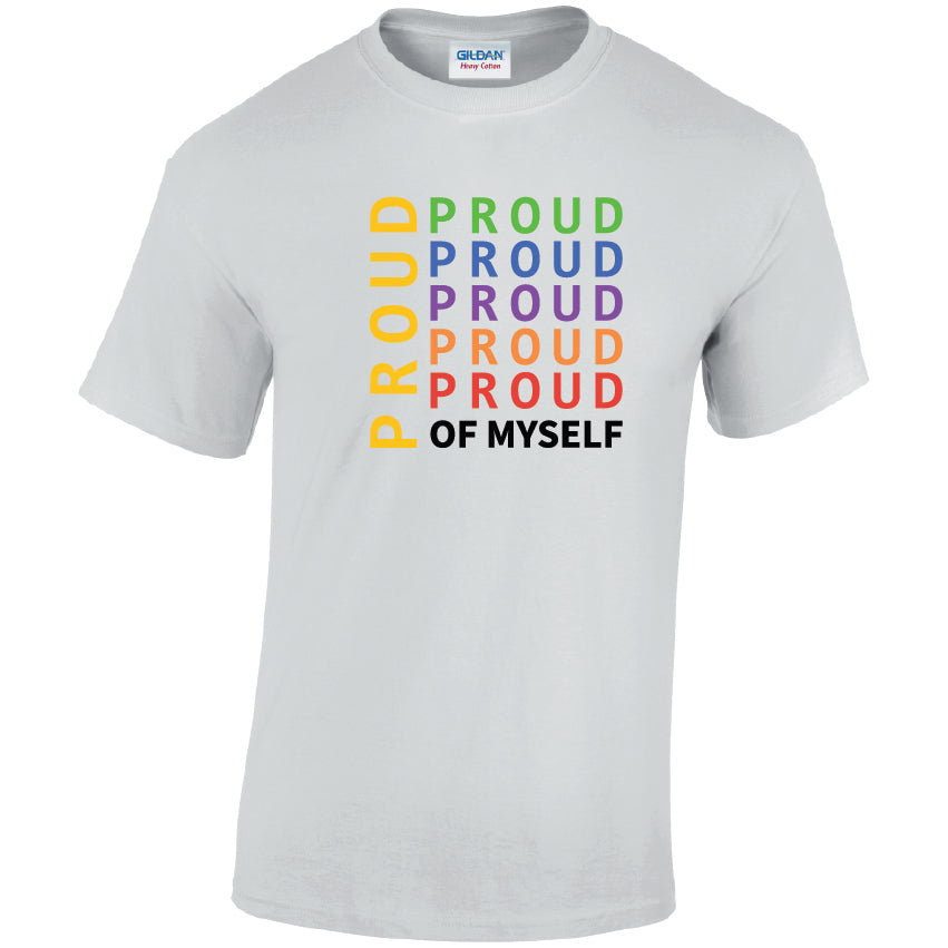 Proud Of My Self Cotton T-Shirt Available in Black Grey and White TM25CL23