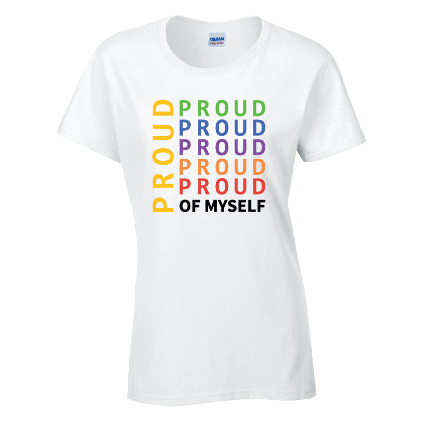 Proud Of Myself T-Shirt Available in Black Grey and White TF25CL23