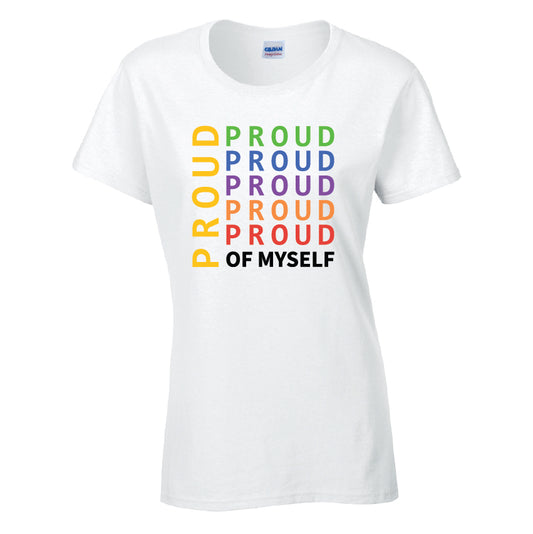 Proud Of Myself T-Shirt Available in Black Grey and White TF25CL23