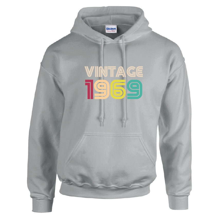 HCL26 Vintage 1969 Unisex Cotton Hoodie Various Sizes & Colours Available