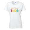 Vintage 1969 T-Shirt Available in Black Grey and White TF25CL26