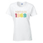 Vintage 1969 T-Shirt Available in Black Grey and White TF25CL26