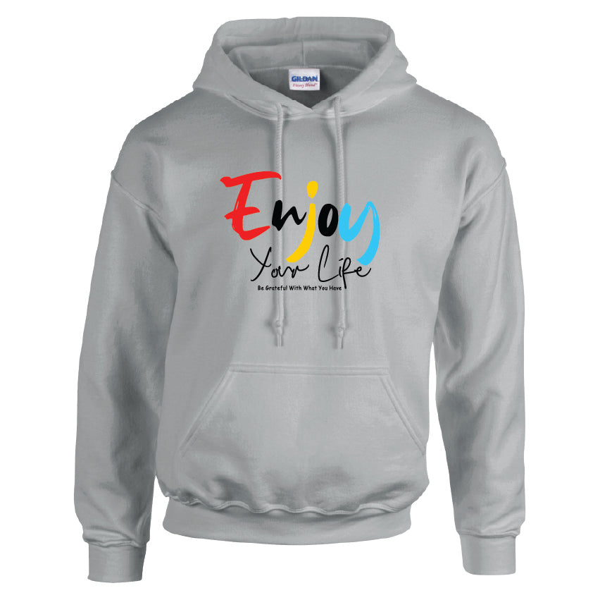HCL28 Enjoy Your Life Unisex Cotton Hoodie Various Sizes & Colours Available