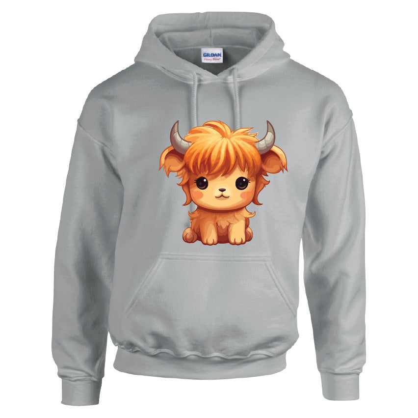 HCL02 Highland Cow Unisex Cotton Hoodie Various Sizes & Colours Available