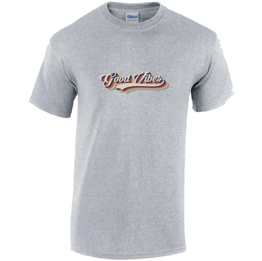 Good Vibes Cotton T-Shirt Available in Black Grey and White TM25CL30
