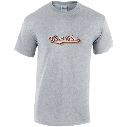 Good Vibes Cotton T-Shirt Available in Black Grey and White TM25CL30