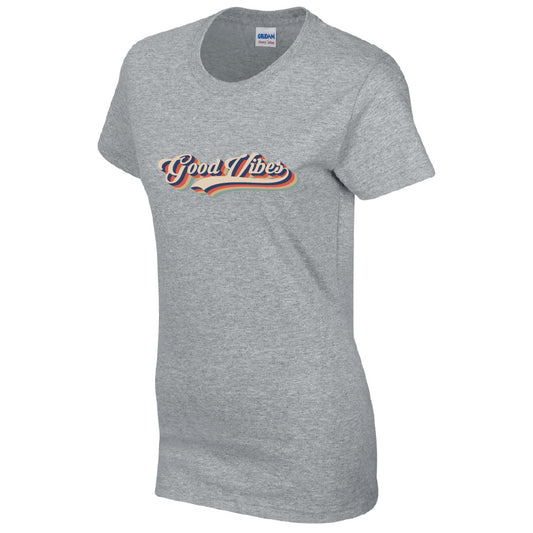 Good Vibes T-Shirt Available in Black Grey and White TF25CL30