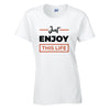 Just Enjoy This Life T-Shirt Available in Black Grey and White TF25CL37
