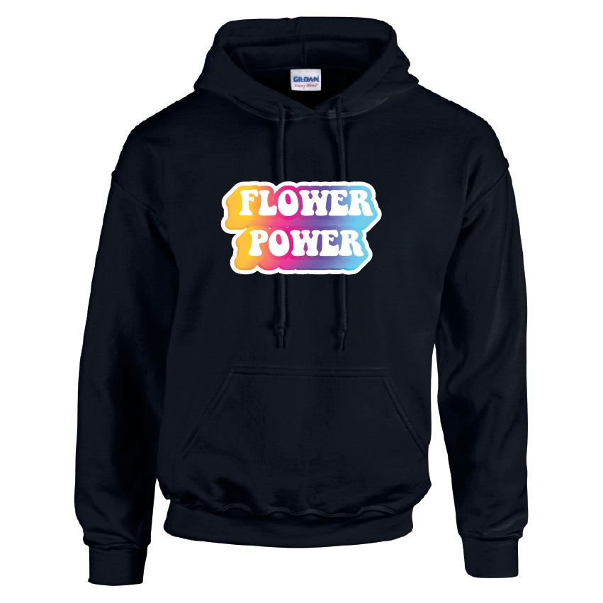 HCL39 Flower Power Unisex Cotton Hoodie Various Sizes & Colours Available