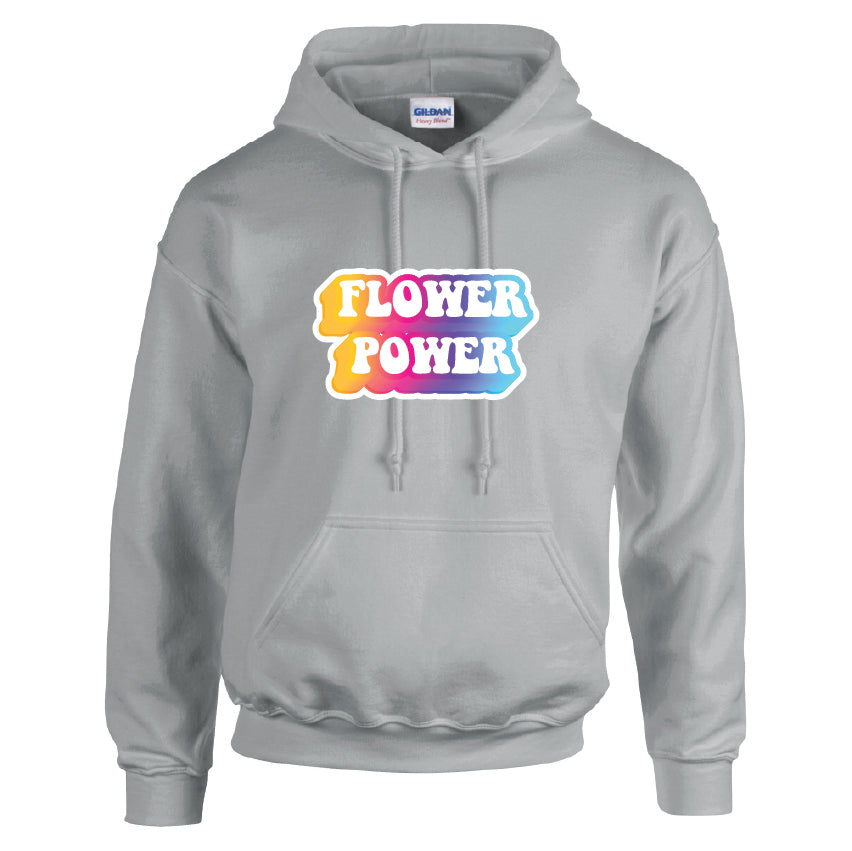 HCL39 Flower Power Unisex Cotton Hoodie Various Sizes & Colours Available